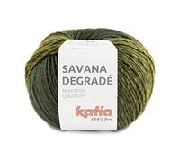 Katia Savana Degradé 104 Pelote de laine avec dégradé de couleur pour tricot ou crochet