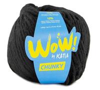Katia Wow Chunky Laine Pelote de Couleur Noir Cod.53