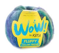 Katia Wow Fluffy Color Trend en laine Pelote de couleur verte Cod.301