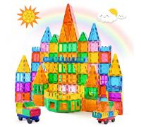 Katiago Construction Magnétiques Enfants100 Pièces Jeu de Éducatifs Cadeau pour Garçons et Filles Jouets Magnétiques Plus Forts Blocs de Constructions Aimantés, STEM 3+ an