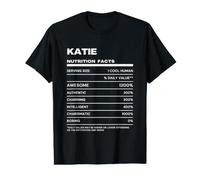 Katie Valeur Nutritive Nom Drôle T-Shirt Graphique avec Valeur