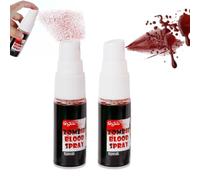 Katiluxiya 2 Bottles Fake Blood Spray Set,Halloween Washable Fake Blood Makeup for Clothes, Zombie, Vampire Cosplay and Special Effects Makeups. (2 Bottles)