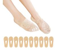 KATIMI 10 Paires Chaussettes Invisibles Femme Anti-odeurs, Protege Pieds Femme en Coton, Chaussette Invisible Femme Respirantes, Socquettes Femme Fines D'été avec Anti-dérapant Silicone 34-38