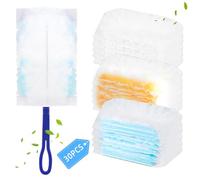 KATIMI 30 Pièces pour Swiffer Plumeau Poussiere Recharge Kit, Duster Recharges Dépoussiérantes avec 1 Poignée, Plumeaux Electrostatiques pour Entretien Maison Le Bureau
