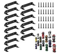 KATIMI Lot de 14 crochets muraux compatibles avec les voitures Lego Speed Champions et F1, étagère murale verticale avec 28 vis, support de rangement robuste pour collectionneurs et amateurs de