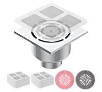 KATIMI Lot de 30 Attrape Cheveux Douche Autocollants, Filtre Cheveux Douche avec 2 Protection de Drain de Silicone, Filtre Douche Cheveux Anti-colmatage, Filtre Cheveux Baignoire pour Évier