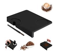 KATIMI Tapis de tamper à expresso en silicone avec brosse, antidérapant, avec protection des bords, tapis en silicone étanche et résistant à la chaleur, accessoire Barista pour porte-filtre et machine