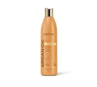 KATIVA Shampooing Huile d’Argan 355 ml - Nettoie en douceur, protège & fortifie cheveux secs/abîmés - Huile d’argan bio, huile d’olive & peptides - Vegan, sans sulfates/sel/gluten