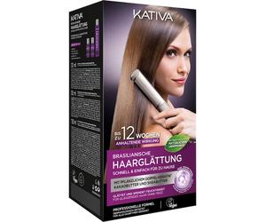 Kativa Cheveux SpecialsLissage brésilien à la kératine double Shampooing 30 ml + Après-shampooing 30 ml + Masque lissant 150 ml + Gants 1 Stk.