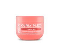 KATIVA Curly Plex Gel Fixateur Boucles - Définition & Tenue Longue Durée, Fini Souple Sans Effet Cartonné - Anti-Frisottis, Brillance - Nano-Bond Complex, Beurre de Karité & Graines de Lin 300ml