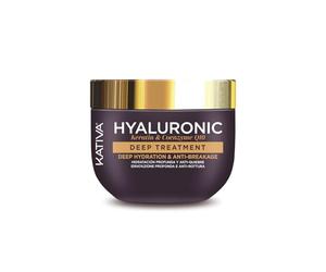 KATIVA - Hyaluronic Keratin Q10 | Masque capillaire | Hydrate la chevelure. Aide à renforcer la fibre capillaire. Réduit les frisottis. Lisse les cheveux
