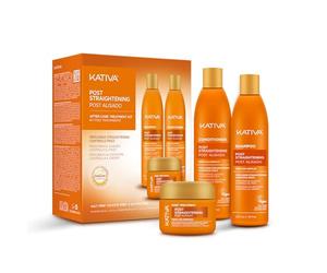 KATIVA - Keraliss | Lot 3 soins lissage | Shampooing sans sulfates. Après-shampooing démêle. Masque nourrit. Aide à hydrater et à réduire les frisottis
