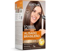 KATIVA - Kit de Lissage Brésilien Professionnel à Domicile | Nouvelle Formule à l’Acide Hyaluronique | Kératine Végétale | Jusqu’à 12 Semaines de Lissage | Soin Hydratant et Anti-Frizz