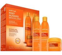 Kativa Kit de lissage post-brésilien Kit de lissage post-cératine 2 x 225 ml + 150 ml