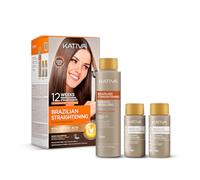 KATIVA Kit lissage brésilien - Traitement lissé professionnel à la maison - Jusqu'à 12 semaines - Lissage kératine - Kératine végétale - Sans formol - Facile à appliquer