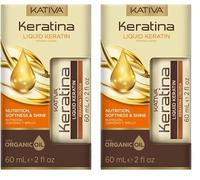 KATIVA - Liquid Keratin | Huile capillaire 60 ml (Lot de 2)