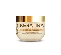 KATIVA Masque Intensif à la Kératine 300 mL - Réparation Profonde & Nutrition - Protéines de Cystéine - Pour Cheveux Abîmés et Traités