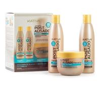 Kativa Post Alisado Kit Pour Cheveux Lissage Brésilien Shampooing, après-shampooing et masque sans sel 250 ml