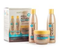 Kativa Post Alisado Kit Pour Cheveux Lissage Bresilien Shampooing. Apres-Shampooing Et Masque Sans Sel 250 Ml
