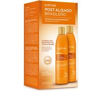 Kativa Post Brazilian Straightening Shampoo + Conditioner Set pour le lissage des cheveux avec kératine 2 x 225 ml