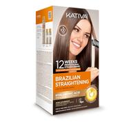 KATIVA - Professional Brazilian Hair Straightening Kit at Home | New Formula with Hyaluronic Acid | Vegetable Keratin | Up to 12 Weeks of Smoothing | Moisturizing and Anti-Frizz Care