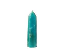 KatLin Baguette d'obélisque de guérison en Amazonite, Pointe de Cristal Naturel, Ornement de Quartz Vert for la décoration de la Maison, Pyramide de Pierre d'énergie Reiki Ornements (Color : 9-11cm)