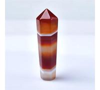 KatLin Tour de Pierre de Sardonyx en Cristal Naturel, 1 pièce, Cristal minéral, décoration de Maison, cornaline, Colonne hexagonale, Agate Rouge, Cadeaux DIY Ornements