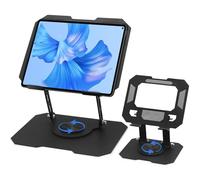 KATLKIU 2 pièces Support pour iPad et tablette, rotatif à 360°, réglable avec refroidissement à l'arrière, support de téléphone pliable compatible avec iPad Pro/Air, MacBook, Samsung