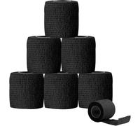 KATLKIU 6 Rotoli Benda Elastica Autoadesiva, Fasciatura Coesiva per Sport e Uso Medico, per Ginocchio, Caviglia, Braccia e Mani (Noir, 4.5M x 5CM)