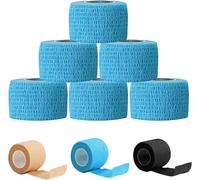 KATLKIU 6 Rotoli Benda Elastica Autoadesiva, Fasciatura Coesiva per Sport e Uso Medico, per Ginocchio, Caviglia, Braccia e Mani (Bleu clair, 4.5M x 2.5CM)