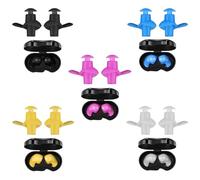 KATLKIU Bouchons d’Oreilles Natation en Silicone - 5 Paires Étanches, Réutilisables & Ultra-Confortables avec Boîtes de Rangement - Anti-Eau pour Piscine, Douche, Surf - Adultes & Enfants