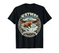 Katmai National Park Brooks Falls Alaska Brown Bear Emblème T-Shirt