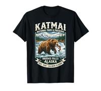Katmai National Park Brooks Falls Alaska Grizzly Bear Emblème T-Shirt