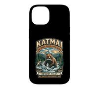 Katmai National Park & Preserve Brooks Falls Badge Grizzly Coque pour iPhone 14