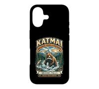 Katmai National Park & Preserve Brooks Falls Badge Grizzly Coque pour iPhone 17