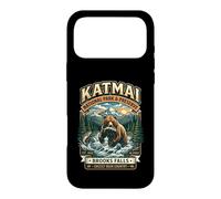 Katmai National Park & Preserve Brooks Falls Badge Grizzly Coque pour iPhone 17 Pro Max