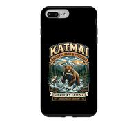Katmai National Park & Preserve Brooks Falls Badge Grizzly Coque pour iPhone 7 Plus/8 Plus