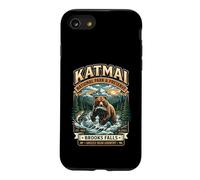 Katmai National Park & Preserve Brooks Falls Badge Grizzly Coque pour iPhone SE (2020) / 7/8