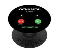 Katmandu Appelle et Je Dois partir en Voyage au Népal PopSockets PopGrip Adhésif