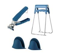 Katmerio 3 Pcs Pince Clips de Préhension de Bol, Résistant aux Hautes Températures Silicone Cuisine, Clip de Bol Antidérapant Anti-Brûlure Pince Gants de Protection