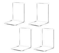 katmerio 4 Pcs Serres Livres, Serre-Livres en Acrylique Transparent, Bureau, Salon et Salle D'étude, École, Librairie et Bibliothèque, Fournitures Scolaires