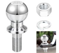 katmerio Boule d'attelage de remorque, 50 mm 3,5 T, vis Ø 22 mm, tête sphérique de tracteur, barre d'attelage droite pour rail d'attelage jusqu'à 3,5 t