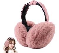 katmerio Cache-oreilles pour femme, cache-oreilles d'hiver, coussinets en peluche réglables, cache-oreilles pliables, protection contre le froid, cache-oreilles confortables, doux et chauds pour homme