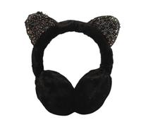 katmerio Cache-Oreilles pour Filles, Réglable Peluche Paillettes Chat Jolis Couvre-Oreille, Cache Oreille Vent Chaud Hiver Fourreau d'Oreille pour Hiver Activités de Plein Air