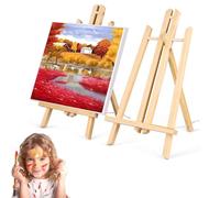 Katmerio Chevalet, 2 Pcs Chevalet Bois, Mini Chevalet, Chevalet Enfant, Petit Chevalet, Pliable et Stable pour Peinture sur Toile, Affichage Photo, Dessin, Présentation - 23 x 40 cm