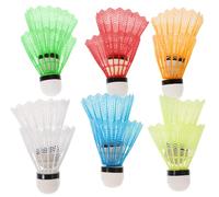 katmerio Lot de 12 volants de badminton en plastique - Stabilité et durabilité - Volants de badminton pour activités sportives en extérieur, intérieur et extérieur