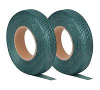 katmerio Lot de 2 attaches pour arbre, 3 cm × 50 m, en PVC, pour fixer et attacher des arbres, vert, pour le jardin