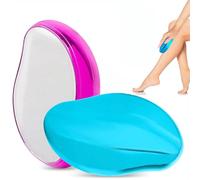 katmerio Lot de 2 nano-épilateurs en cristal pour homme et femme sans rasage, portable Crystal épilateur pour l'arrière des bras, outil d'épilation exfoliant indolore