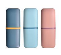 Katmerio Lot de 3 Étuis de Voyage pour Brosse à Dents - Porte-Brosse Portable pour Camping, Randonnée, Voyages d'Affaires et Maison