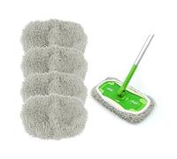 katmerio Lot de 4 Chiffons réutilisables pour Swiffer Sweeper Mop, serpillère Lavable , lingettes humides à Haute Absorption de l'eau et de la saleté,pour Une Utilisation Humide et sèche